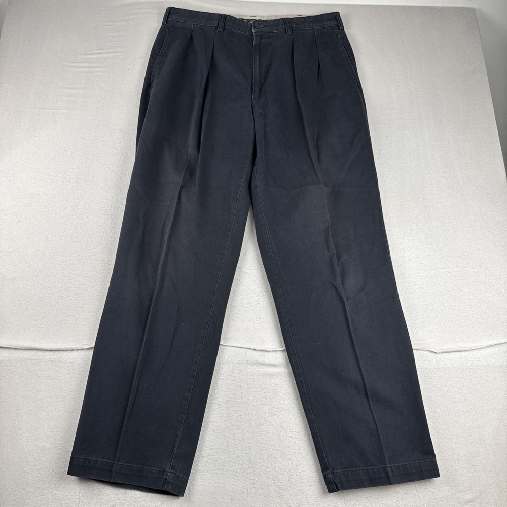 VTG Polo Ralph Lauren Andrew Mens Navy Chino Pants fits 34*31 Preppy Casual